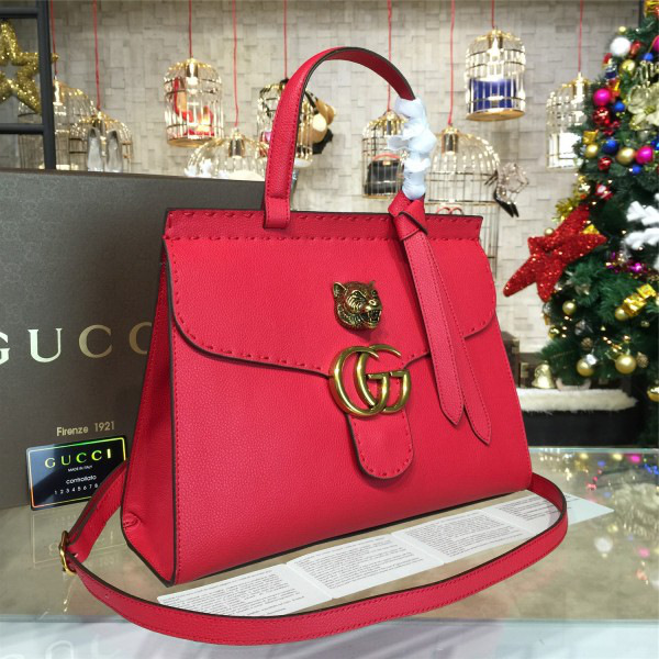 Gvc*1 gg marmont leather tote bag 2245