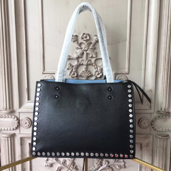 Pra*a etiquette bag black 4293 28cmx14cmx21cm
