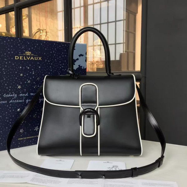 De1uavx mm brillant satchel smooth leather black 1466 28cm x 14cm x 21cm