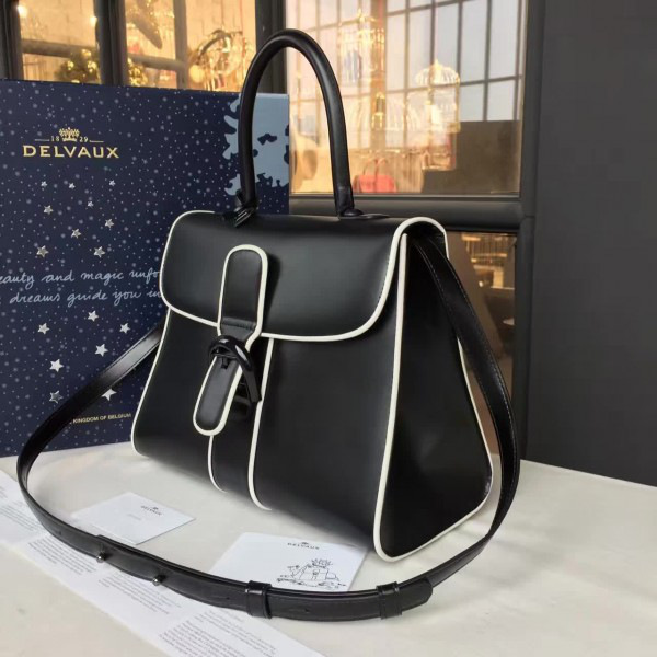 De1uavx mm brillant satchel smooth leather black 1466 28cm x 14cm x 21cm