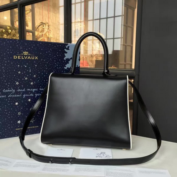De1uavx mm brillant satchel smooth leather black 1466 28cm x 14cm x 21cm