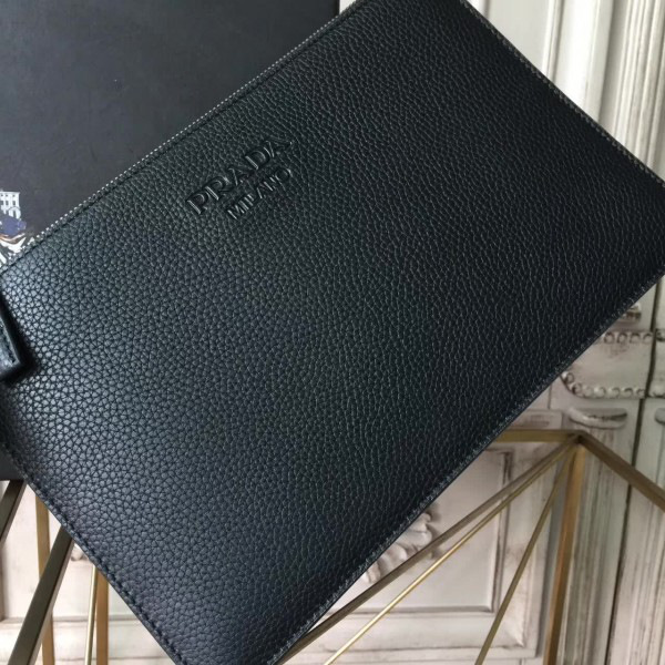 Pra*a leather clutch bag 4316 28cm x 1.5cm x 18cm