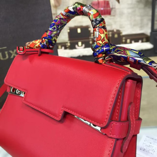 De1uavx calfskin mini tempete satchel red 1460 21cm x 8cm x 16 cm