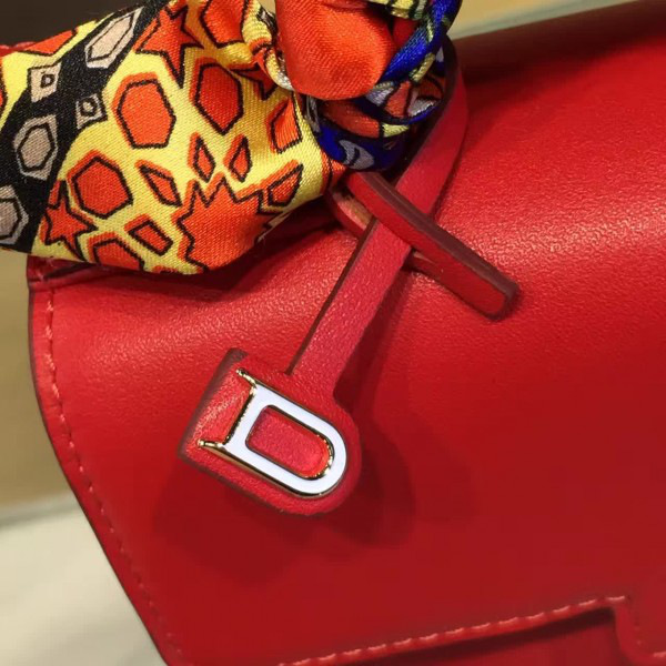 De1uavx calfskin mini tempete satchel red 1460 21cm x 8cm x 16 cm