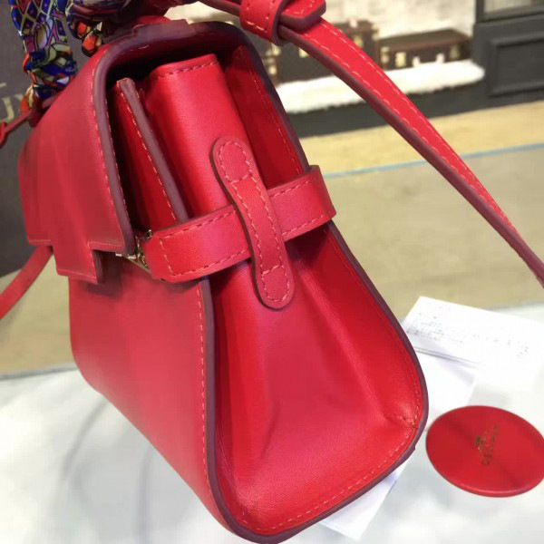 De1uavx calfskin mini tempete satchel red 1460 21cm x 8cm x 16 cm