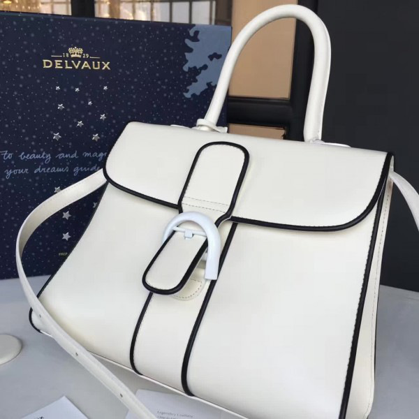 De1uavx mini brillant satchel smooth leather white 1469 20cm x 10cm x 16cm