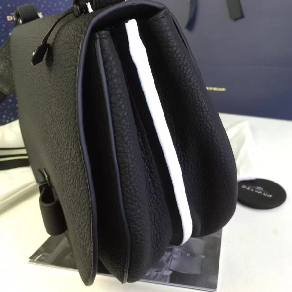 De1uavx calfskin le mutin saddle bag black 1507 29cm x 4cm x 22cm