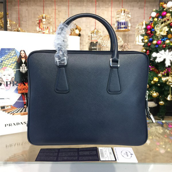 Pra*a leather briefcase 4213 37cm x 5.5cm x 29cm