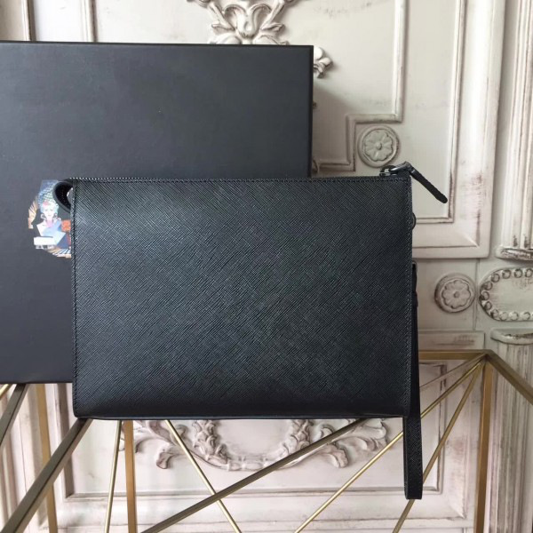 Pra*a leather clutch bag 4312 23.5cm x 1.5cm x 17.5cm