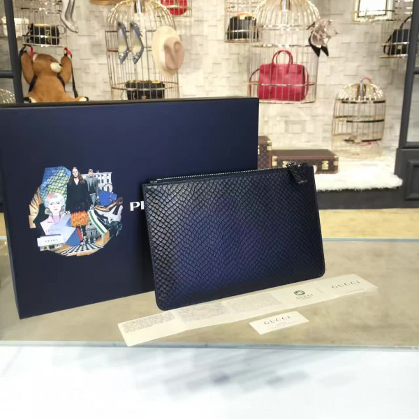 Pra*a leather clutch men