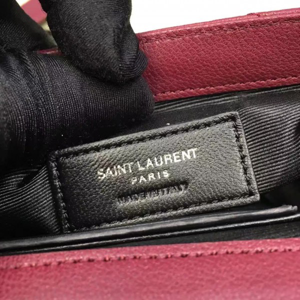 Y51 quilted monogram college wine red 5064 18cm x 11cm x 5cm