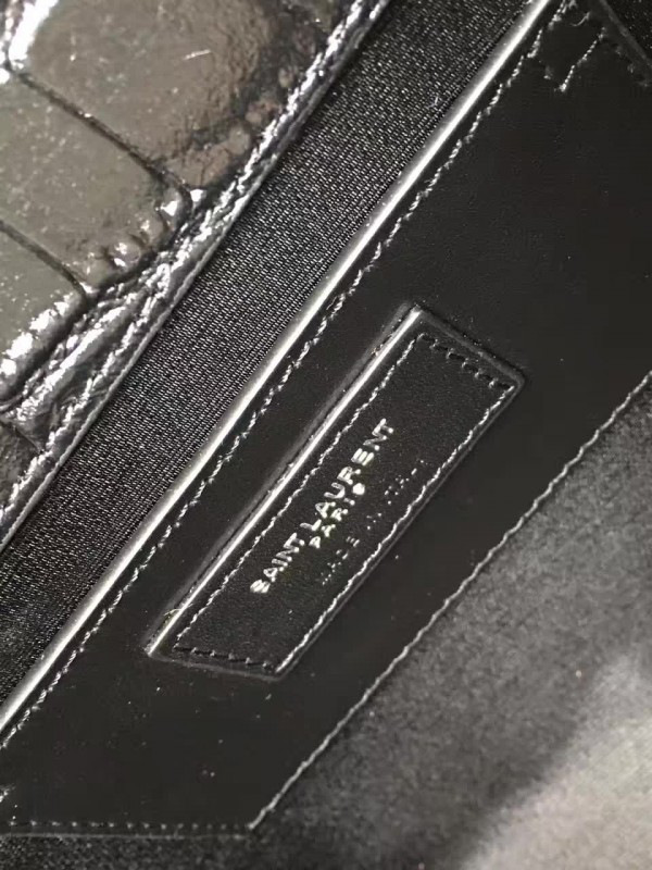 Y51 monogram kate sliver tassel in embossed cocodile shiny leather  5033  24cm x 14.5cm x 5.5cm