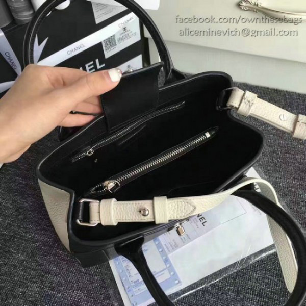 Ch**el calfskin large shopping bag black