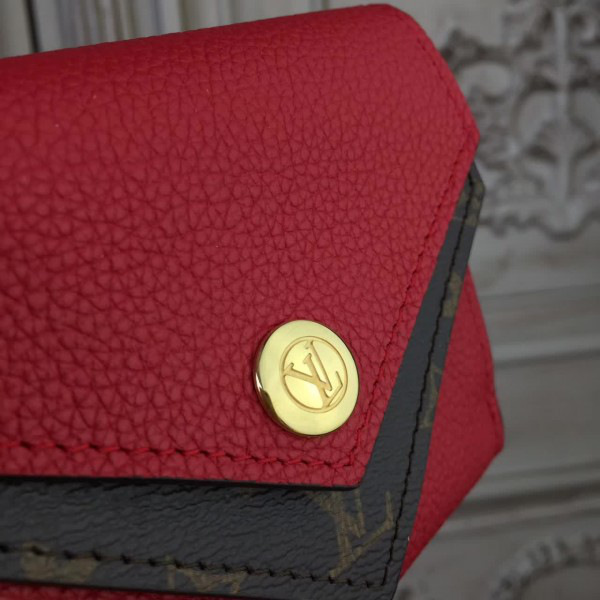 l0vis Vvtt0n double v cohotbag compact wallet cherry red