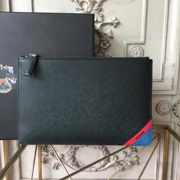 Pra*a leather clutch bag 4304 28cm x 1.5cm x 18cm