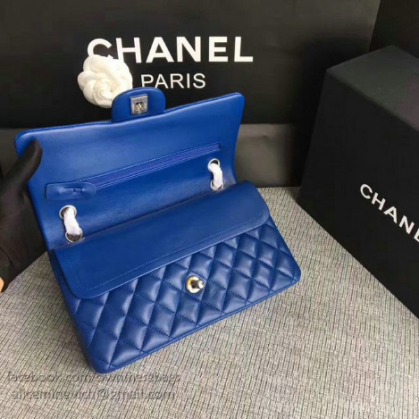 Ch**el lambskin classic handbag blue a01112 vs05712