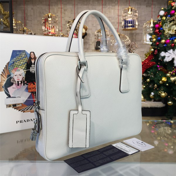 Pra*a leather briefcase 4221  37cm x 5.5cm x 29cm
