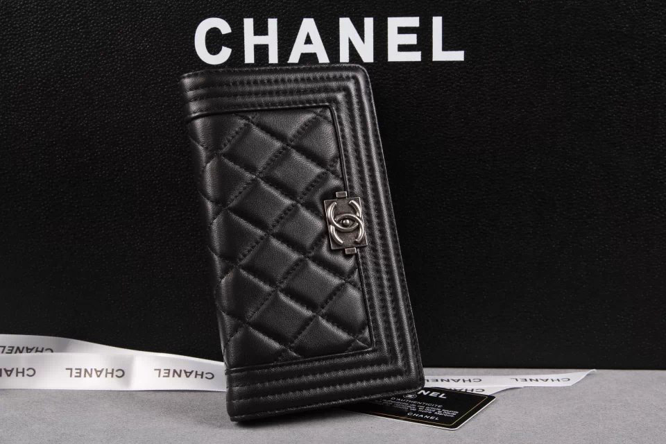 Ch**el wallet a68722 black 18cm