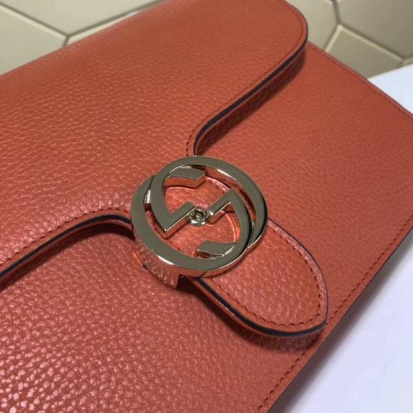 Gvc*1 gg flap shoulder bag on chain orange cohotbag 510303