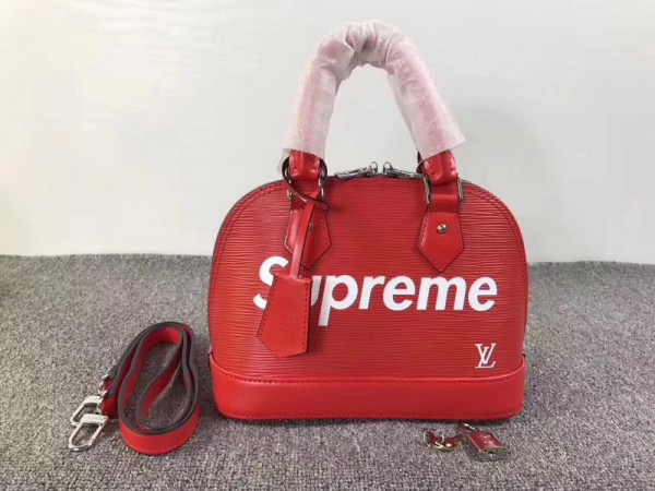 l0vis Vvtt0n svp*me domed satchelv red m40301 3008 25*19*12cm
