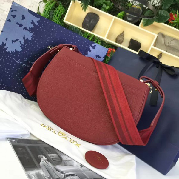 De1uavx calfskin le mutin saddle bag red 1481 29cm x 4cm x 22cm