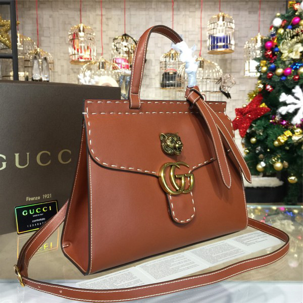 Gvc*1 gg marmont leather tote bag 2227