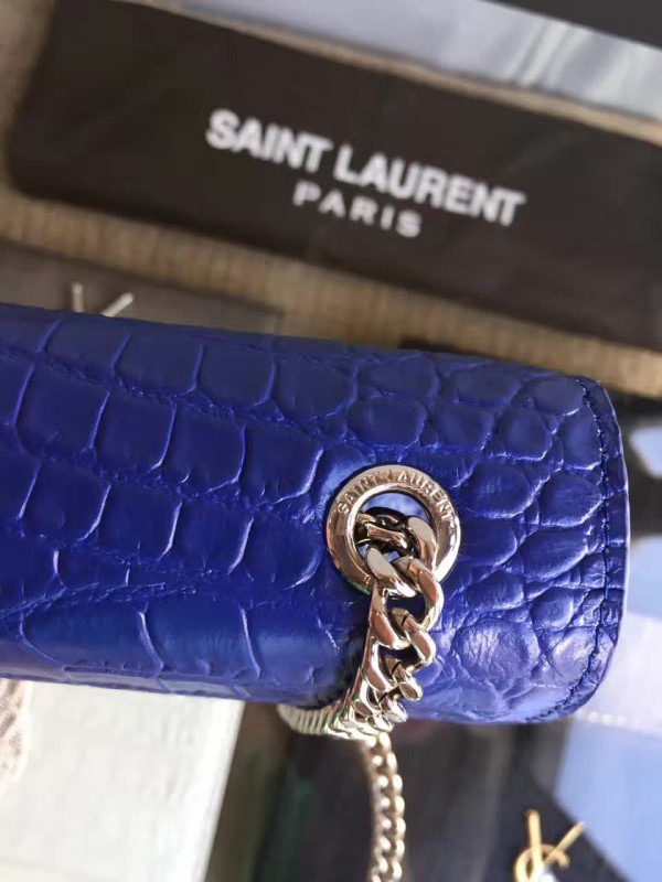Y51 monogram kate silver tassel in embossed crocodile shiny leather 5041  24cm x 14.5cm x 5.5cm