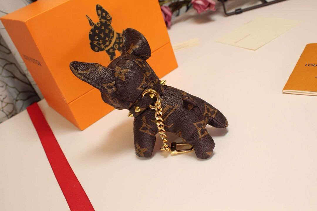 l0vis Vvtt0n french dog pendant key ring decoration