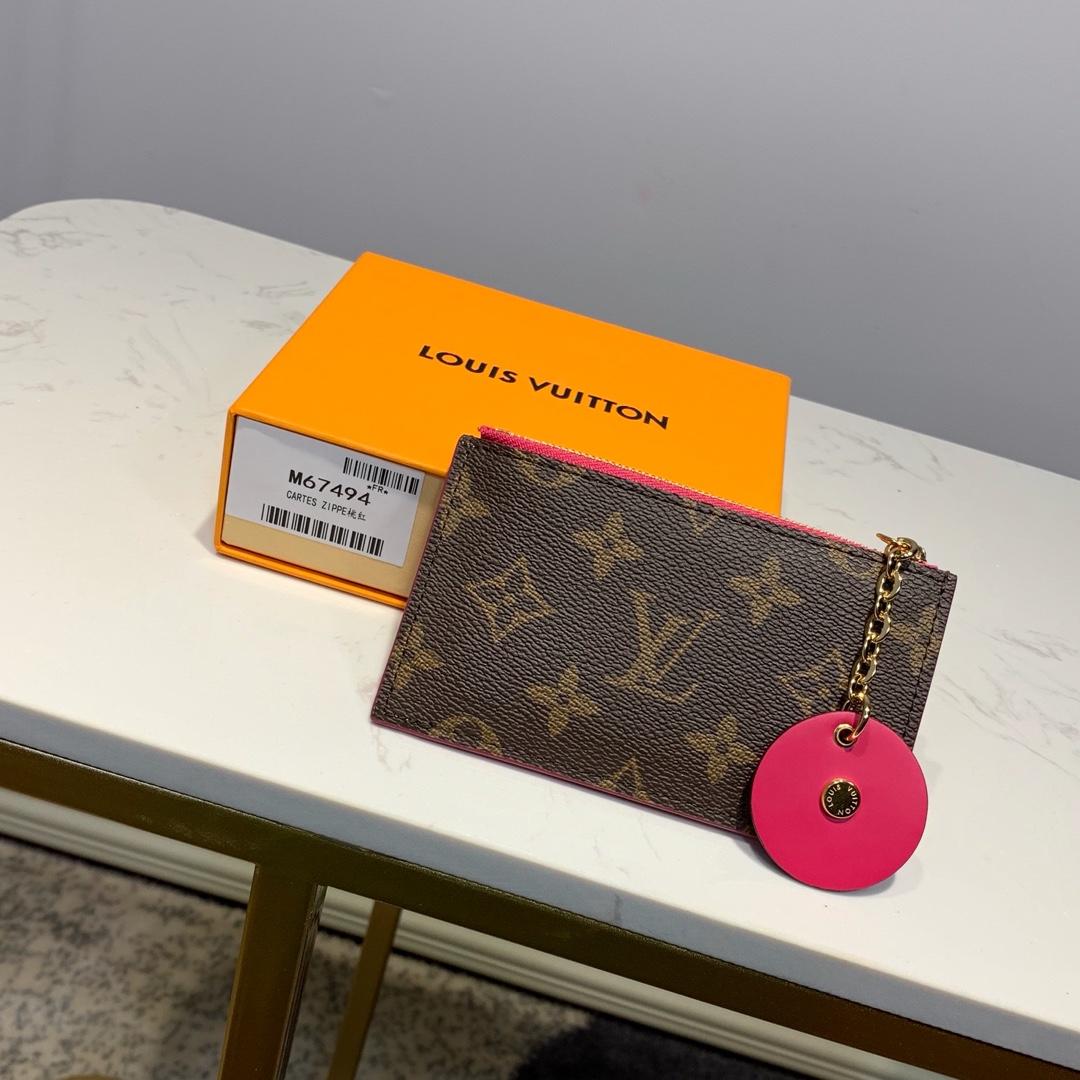 Lv zipper clip monogram canvas 01 13.0x 7.5x 0.4 cm