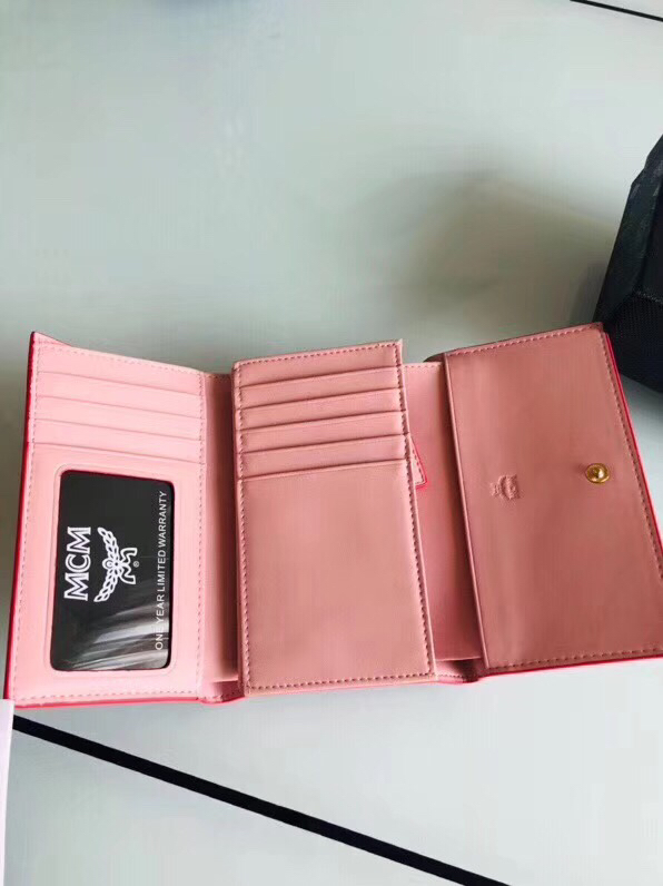 MCM wallet b8803 pink 14.5*9.3cm