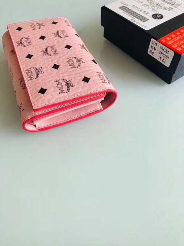 MCM wallet b8803 pink 14.5*9.3cm