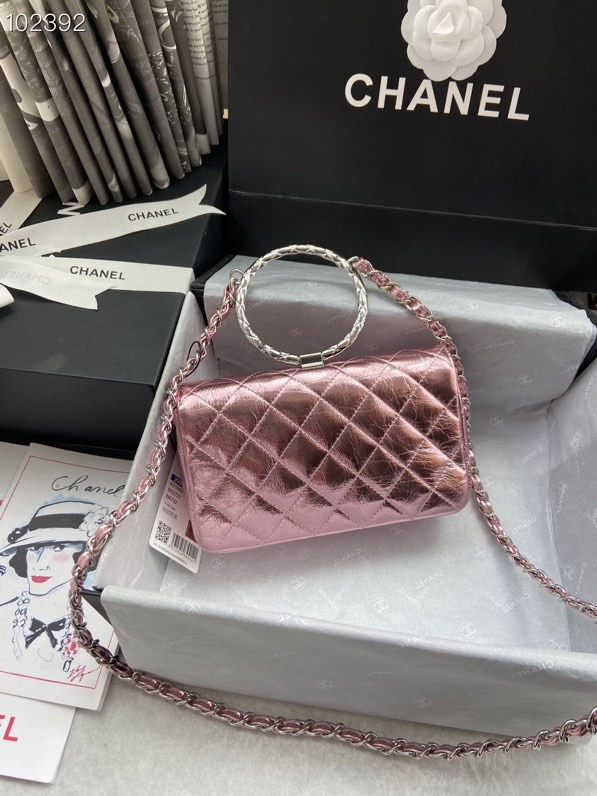 Ch**el handbag pink 18 x 5 x 11cm