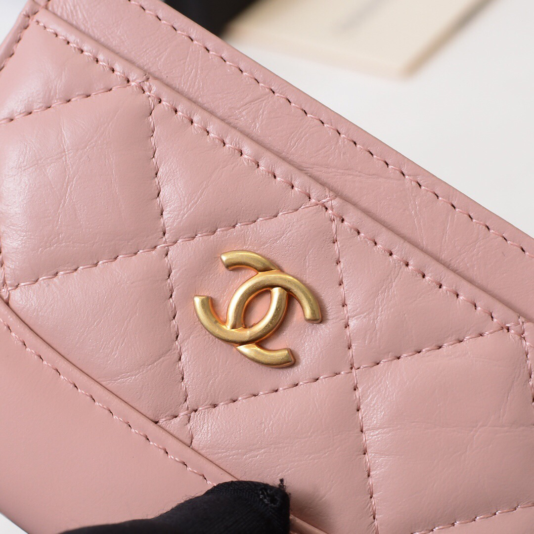 Ch**el card case pink