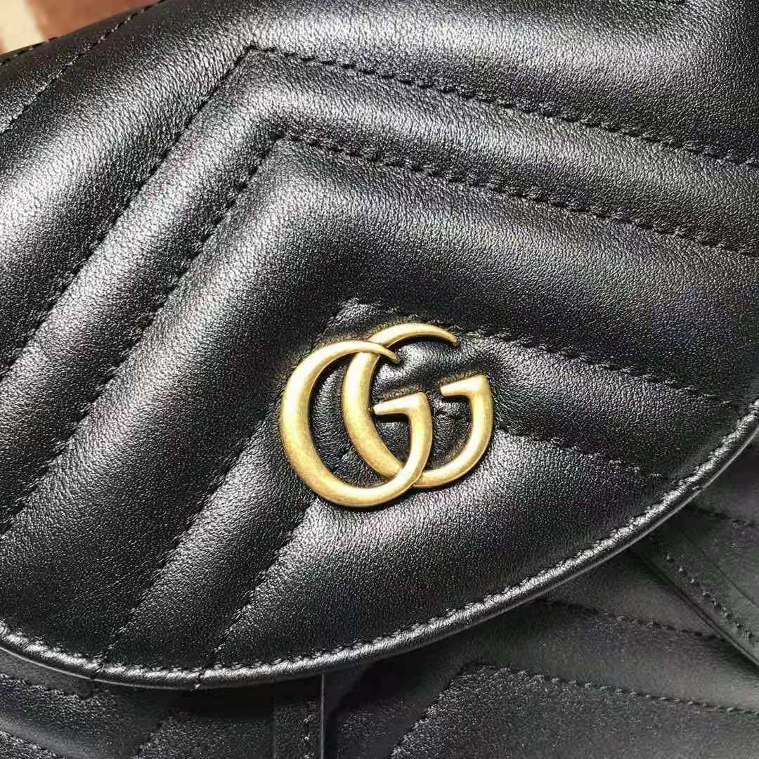 Gvc*1 backpack black with gold hardware  19*18.5*10cm