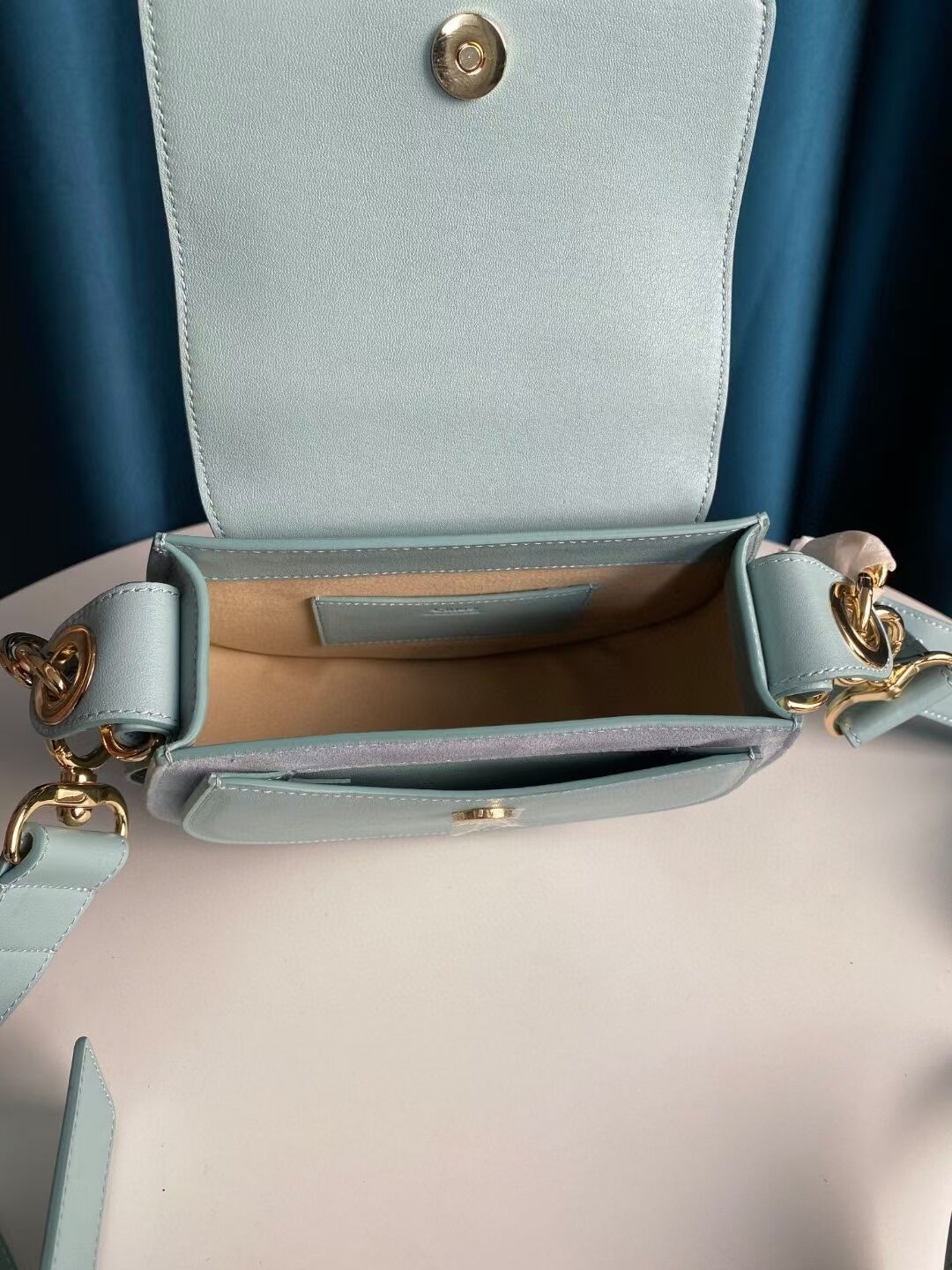 Ch10e leather nile light blue 19.5cm x 6.5cm x 16cm