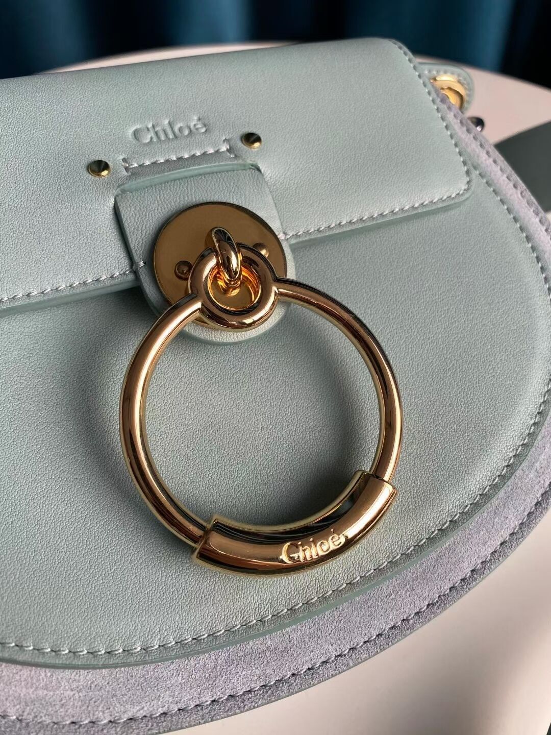 Ch10e leather nile light blue 19.5cm x 6.5cm x 16cm