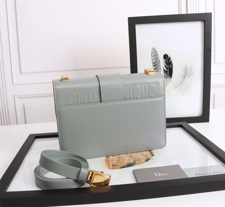 D10r lady D10r montaigne smooth cowhide gray 24 x 17 x 8 cm
