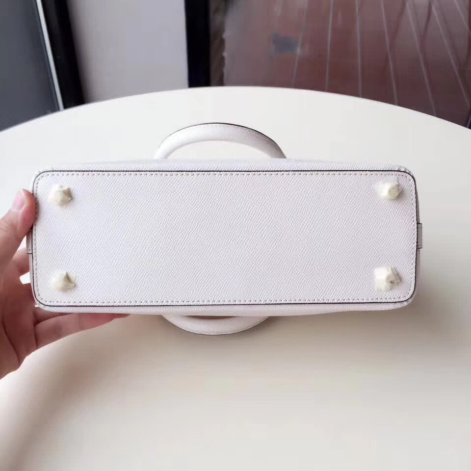 C0a*h mini shell bag satchel crossgrain leather white f57555 25 x 18 x 10cm