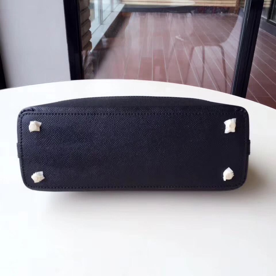 C0a*h mini shell bag satchel crossgrain leather black f57555 25 x 18 x 10cm