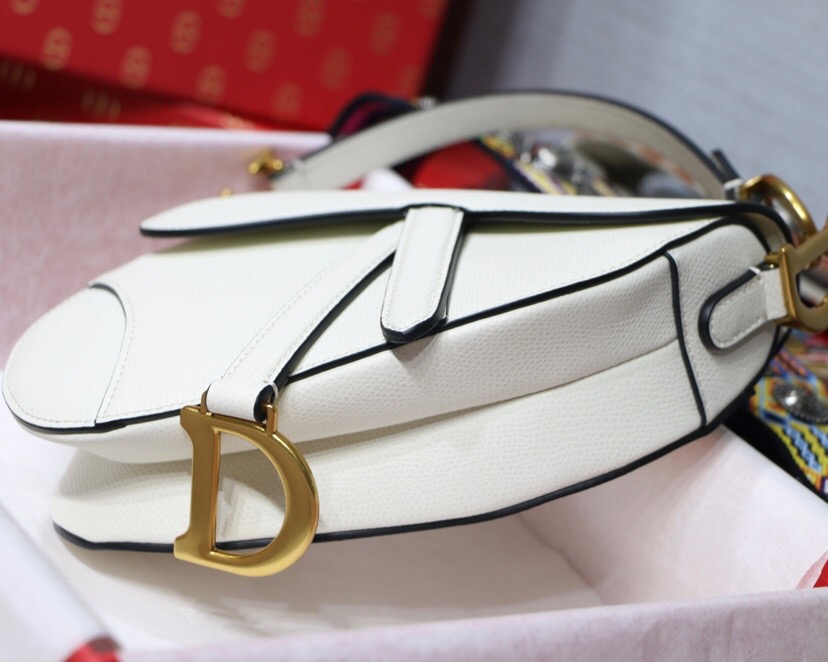 MINI SADDLE BAG Latte Grained Calfskin M0447CBAA 19.5 x 16 x 6.5