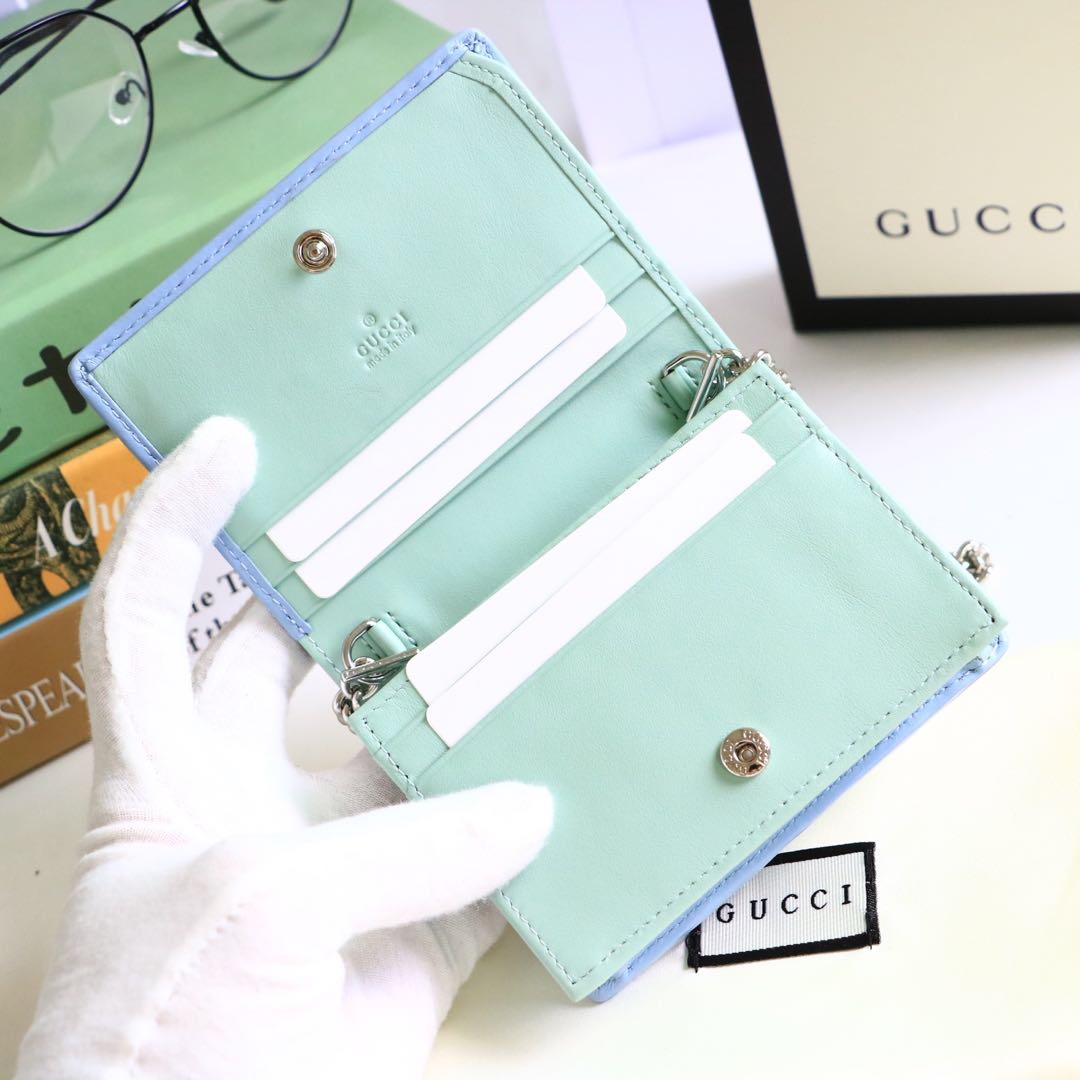 Gvc*1 gg marmont card case wallet rainbow pastel 625693 11 x 8.5 x 3 cm