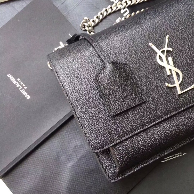 Y51 sunset medium in smooth leather black 442906 22 x 16 x 8 cm