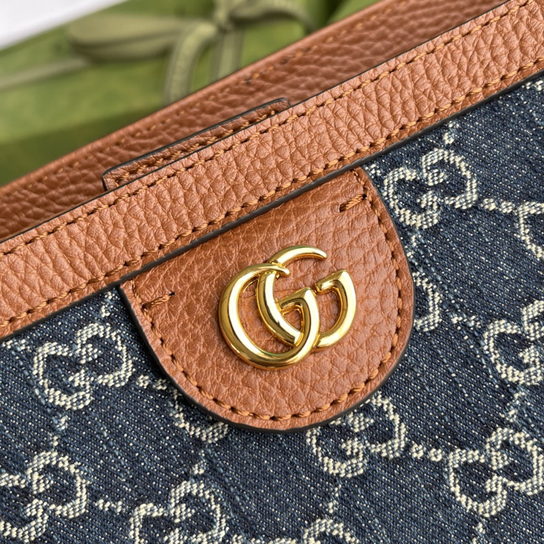 gvc*1 ophidia gg medium tote blue and ivory De*1m 631685 38 x 28 x 14 cm