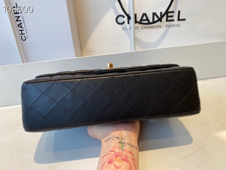 ch**el flap bag black & G01den chain a01112 25cm