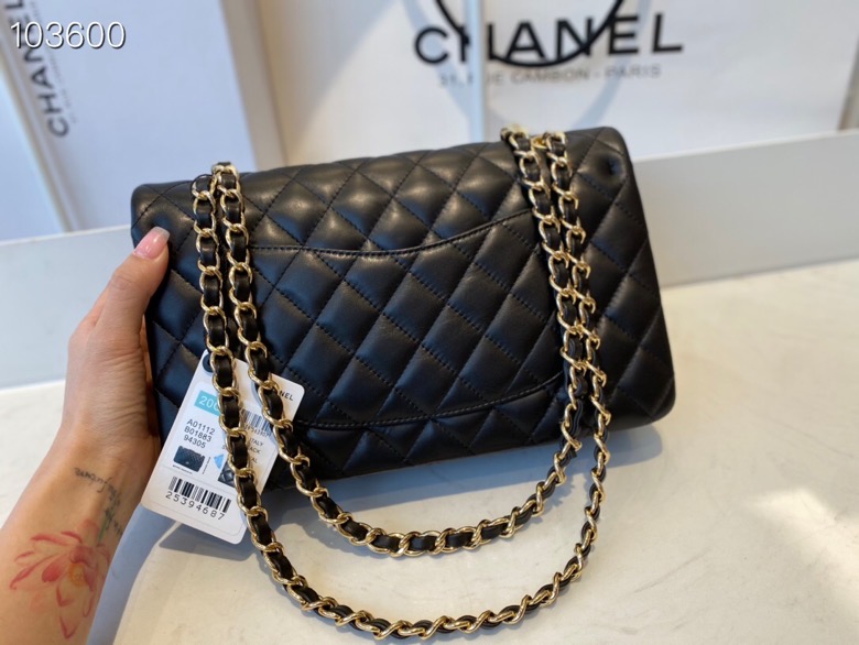 ch**el flap bag black & G01den chain a01112 25cm