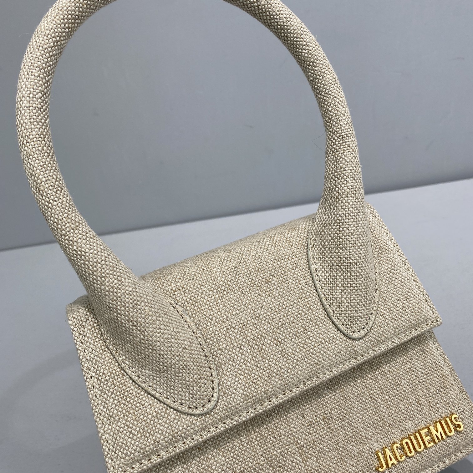 Ja*qvemvs le chiquito medium canvas micro bag 213ba02 18 x 15.5 x 8 cm