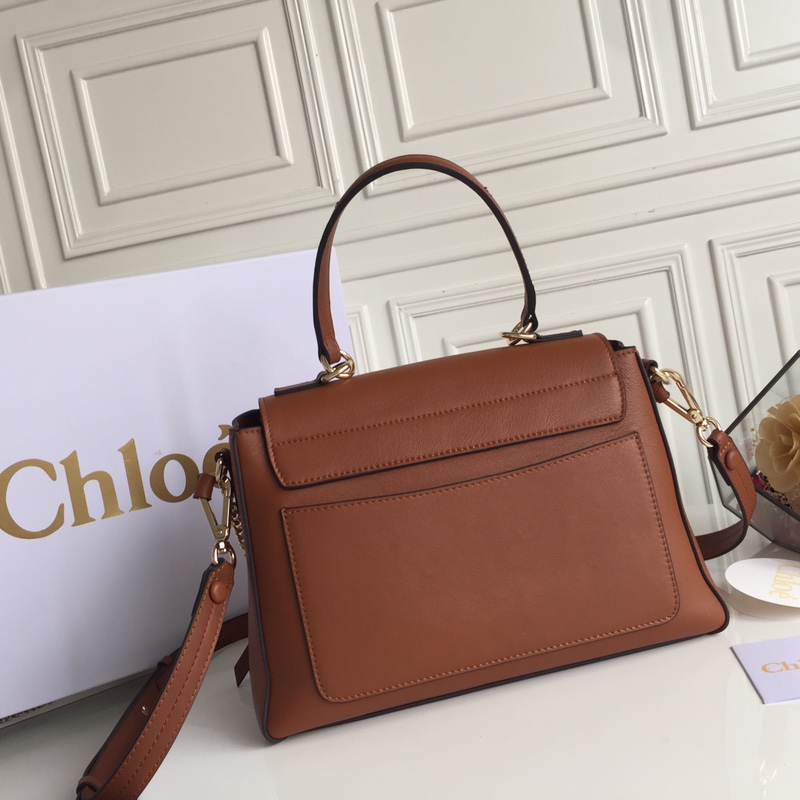 Ch10É medium faye day bag tan chc17ws321 32.5 x 25 x 13 cm  double carry bag in smooth & suede calfskin