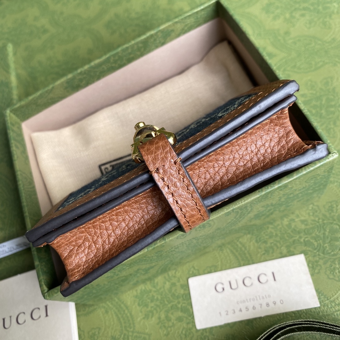 Gvc*1 jackie 1961 card case wallet blue and ivory 645536 11 × 8.5 x 3 cm
