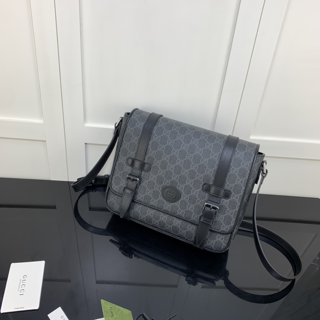 Gvc*1 gg messenger bag black 658542 28 x 24 x 8.5 cm