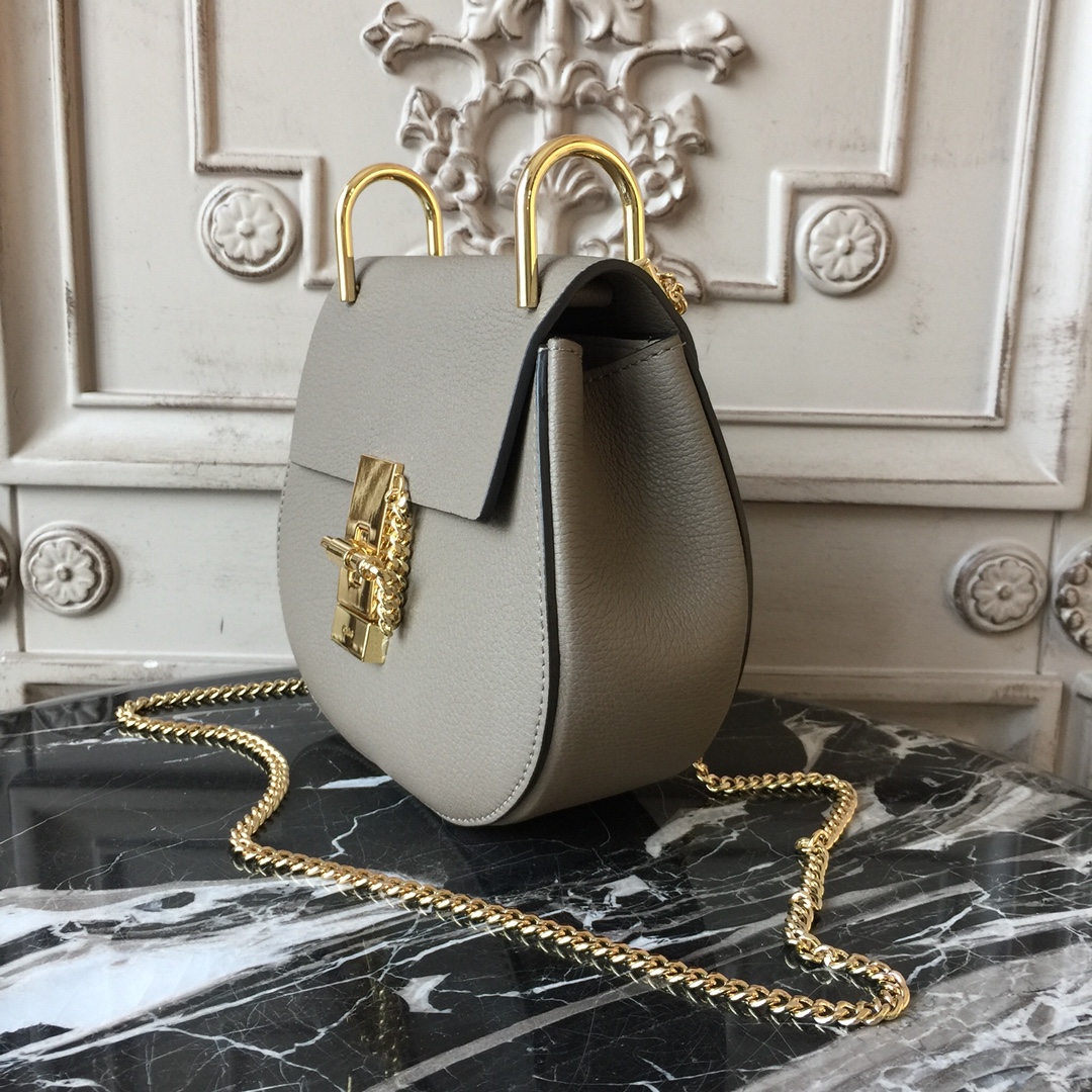 Ch10e mini drew shoulder bag motty grey 19 x 7 x 16 cm